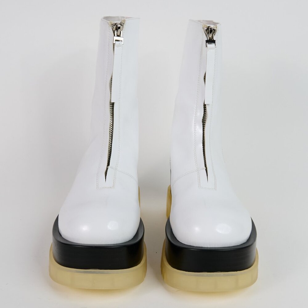Jeffery Campbell White Patent Platform Boot - NWOT - Size 38